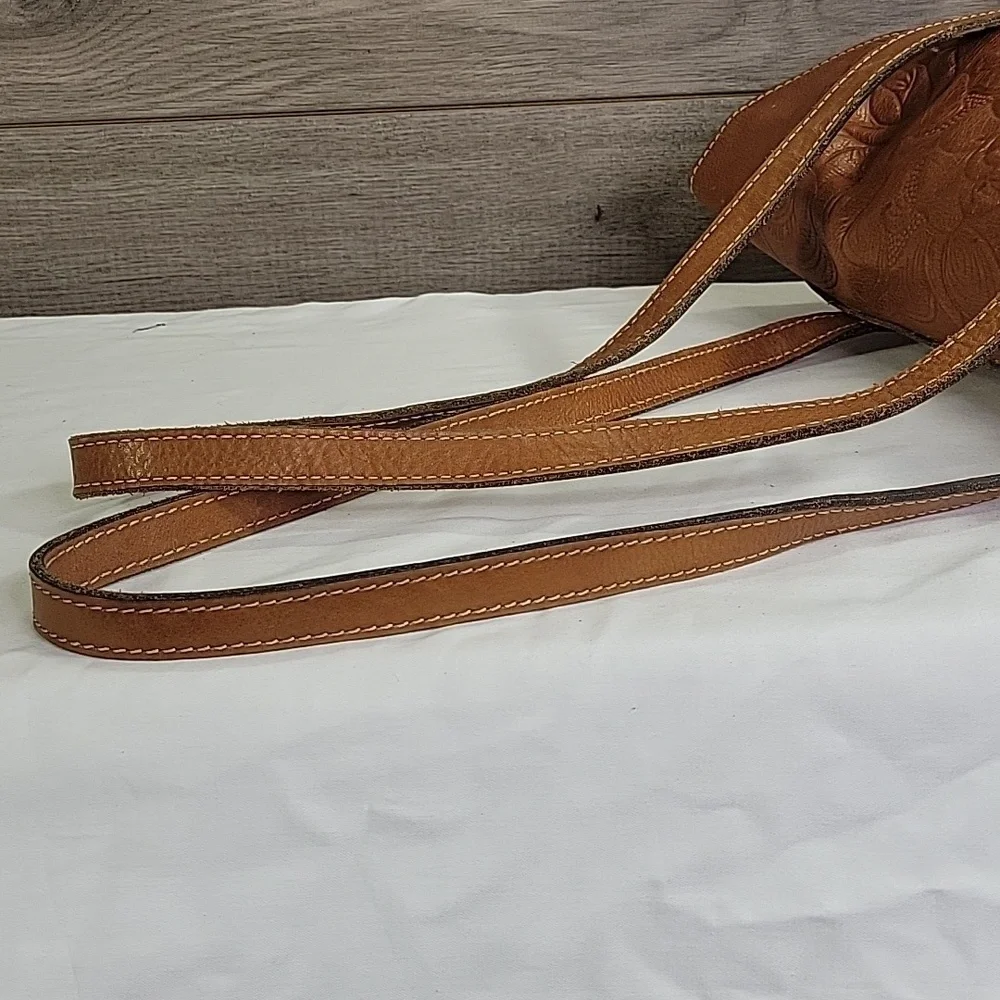 Patricia Nash Brown Tooled Leather Tote Bag